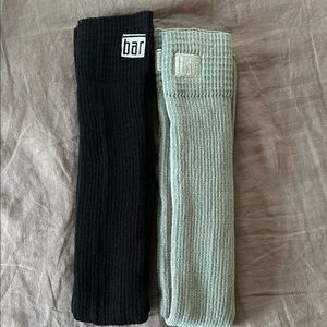 Bar Method Leg Warmers - Black and Gray